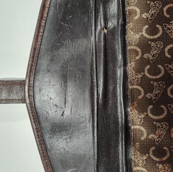 Celine Brown Textured Bag with Leather Closure - Picture 14 of 16